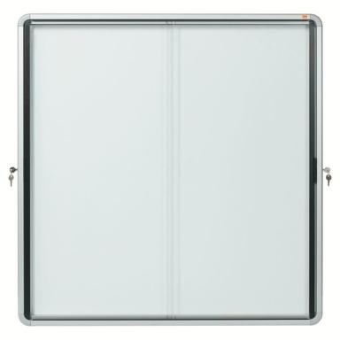 Schaukasten Außen magn. Rückwand weiß 12xA4, Klapptür abschließbar