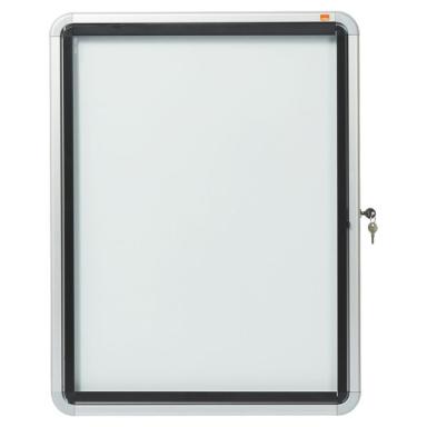 Schaukasten Außen magn. Rückwand weiß 4xA4, Klapptür abschließbar