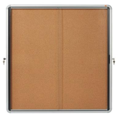 Schaukasten Innen Korkrückwand 12xA4, Schiebetür abschließbar