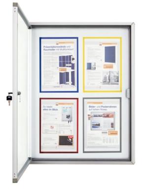 Schaukasten für die Aussennutzung 6 X A4 Aluminiumrahmen