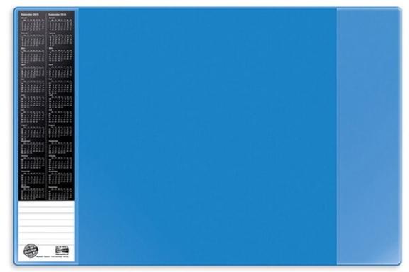 Scheibunterlage VELOCOLOR blau mit seitlichen Taschen, 40x60