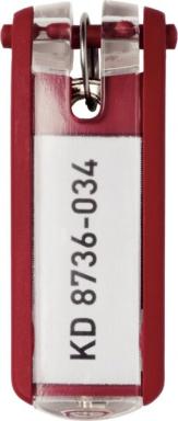 Schlüsselanhänger Key Clip rot aus Kunststoff mit sichtbarem