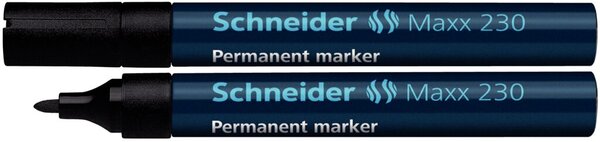 Schneider Permanentmarker 230 Rundspitze 1-3mm, schwarz