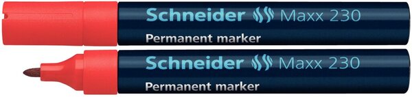 Schneider Permanentmarker 230 Rundspitze 1-3mm, rot