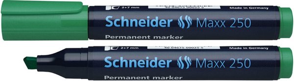 Schneider Permanentmarker 250 Keilspitze 2-7mm, grün