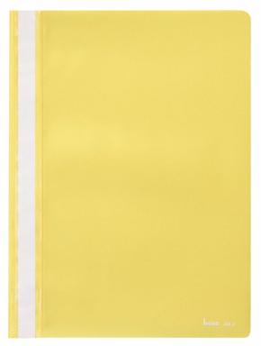Schnellhefter A4, dokumentenecht, PP, gelb, transparenter Deckel