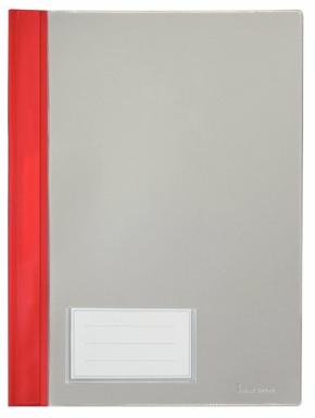 Schnellhefter A4, mit Einsteckfach, rot, transparenter Deckel, PVC