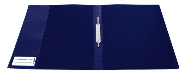 Schnellhefter A4 transluzent, PP, dunkelblau, farbiger Vorderdeckel