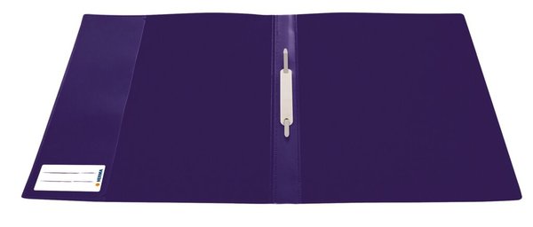 Schnellhefter A4 transluzent, PP, violett, farbiger Vorder-/Rückdeckel