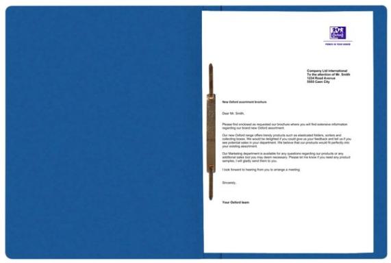 Schnellhefter, DIN A4, 390g, blau für ca. 200 DIN A4-Blätter, kaufm.