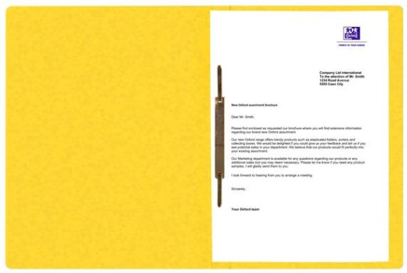 Schnellhefter, DIN A4, 390g, gelb für ca. 200 DIN A4-Blätter, kaufm.