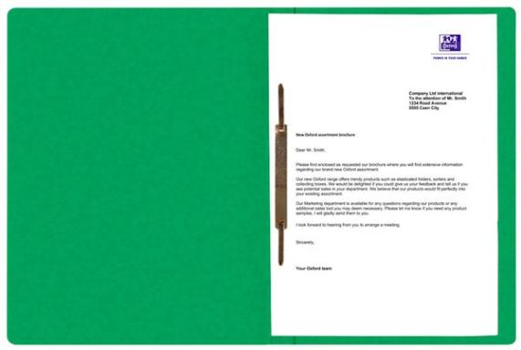 Schnellhefter, DIN A4, 390g, grün für ca. 200 DIN A4-Blätter, kaufm.