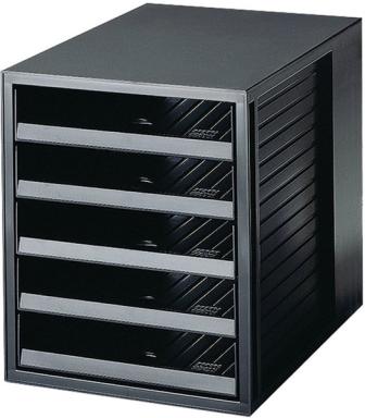 Image Schrankset_KARMA_schwarz_A4_5_Schbe_offen_img2_4385091.jpg Image