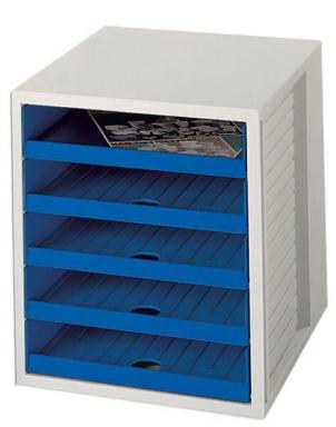 Image Schrankset_graublau_A4_5_Schbe_offen_img4_4384989.jpg Image