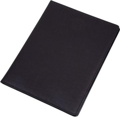 Schreibmappe BALOCCO schwarz Polyester mit Tagegriff, Schulterriemen,