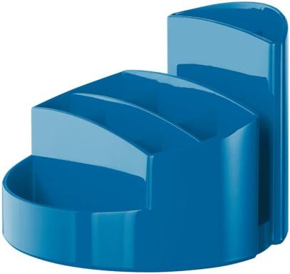 Schreibtisch-Köcher Rondo blau 9 Fächer, 140x140x109mm, Kunststoff