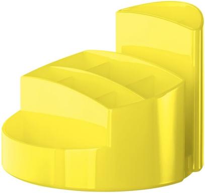 Schreibtisch-Köcher Rondo gelb 9 Fächer, 140x140x109mm, Kunststoff