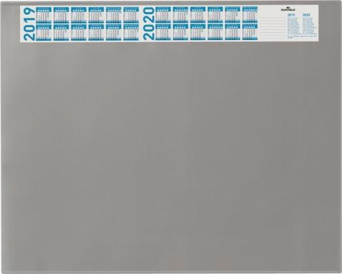 Schreibunterlage grau 65x52cm mit transparenten Abdeckung