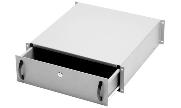 Schublade DIGITUS 3HE abschließbar, f 19" Schränke, schwarz