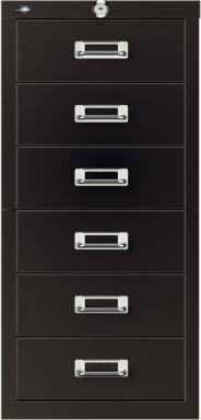 Schubladenschrank ECO, 6 Schubladen, schwarz, DIN A4, 590 x 281,5 x 411,5,