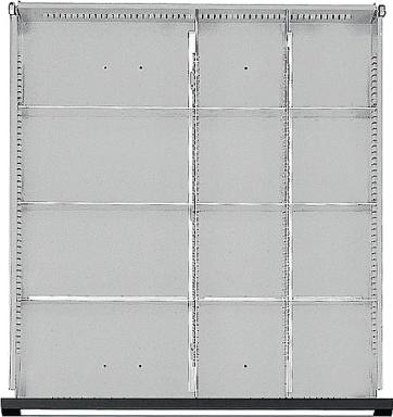 Schubladenunterteilungsmaterial Front-H.170-360mm 1/2-1/4 Teilung