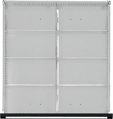 Schubladenunterteilungsmaterial Front-H.60mm 1/2 Teilung PROMAT