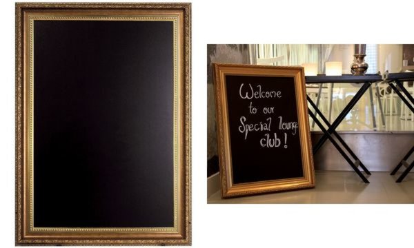 Securit Kreidetafel GOLD, mit eingr aviertem Gold-Rahmen (70020068)