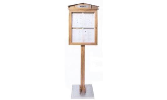 Securit LED-Schaukasten RUSTIC, 4 x DIN A4, mahagoni (70020207)