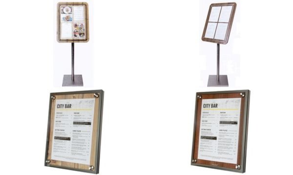 Securit Schaukasten GLASS STAR, 4 x DIN A4 Seiten, eiche (70020208)