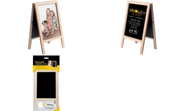 Securit Tisch-Kreidetafel MINI Kund enstopper, buche (70020321)