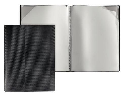 Sichtmappe Diamond A4 schwarz 4 sichttaschen innen, oben und rechts