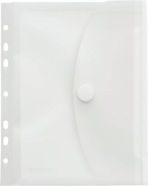 Sichttasche A5 hoch, farblos matt transparent, mit Klettverschluss,