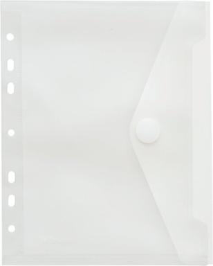 Sichttasche A5 hoch, farblos matt transparent, mit Klettverschluss,