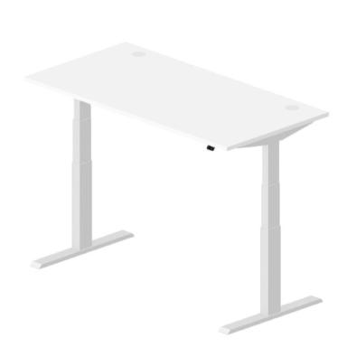 Sitz-/Stehschreibtisch Weiß Modell: Comfort