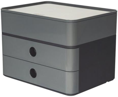 Smart-Box Plus Allison, 2 Schübe und Utensilienbox, granite grey