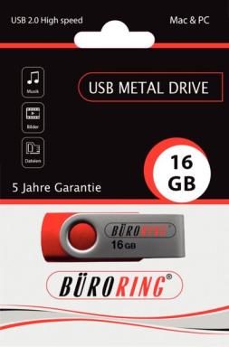 Speicherstick, USB 2.0 mit drehbarer Metall-Abdeckung