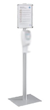 Spendersäule "EUROMAT" für Mobile Desinfektionsstation (ovale Säule) ohne Spender und ohne Desinfektion