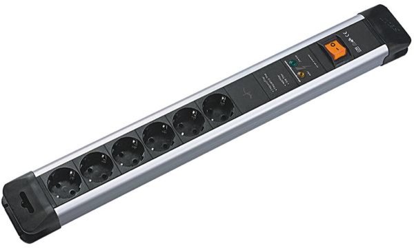 Steckdosen-Schutzleiste "Connect", 6-fach, mit Gerätevollschutz und Schalter, A
