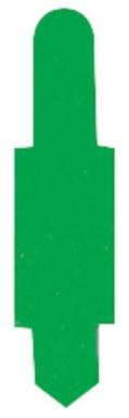 Stecksignale 15 x 55, PVC, h-grün zum Einstecken in Schlitzstanzungen