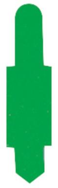 Stecksignale 15 x 55, PVC, h-grün zum Einstecken in Schlitzstanzungen