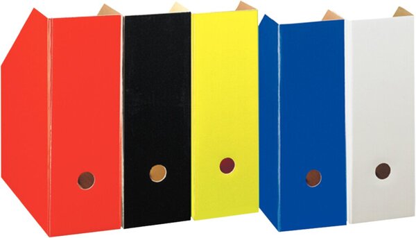 Stehsammler A4 weiß Pappe extra breit, Rückenbreite 10,5cm