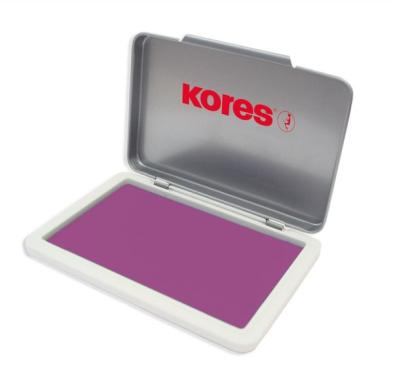 Stempelkissen 7x11cm violett getränkt, Metallgehäuse