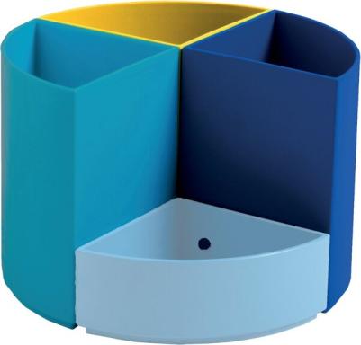 Stifteköcher Bee Blue, 4-tlg., mehr- farbig, modulierbar, 2 verschiedene