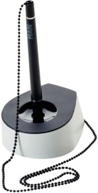 Stifteständer SALSA, mit Kette, schwarz/lichtgrau