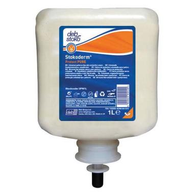 Stoko (deb stoko) Stokoderm® Protect PURE | 1-Liter universelle Creme zum Auftragen vor Arbeitsbeginn für den allgemeinen Hautschutz, Schutzgrad 1 >>Abverkauf>>Artikel ersetzt durch "Stokoderm® PROTECT" 