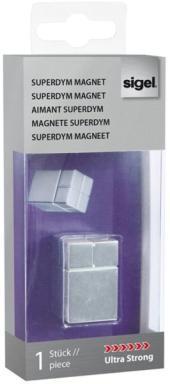 SuperDym-Magnet 20x20x20mm silber vernickelt, stark, hält bis zu