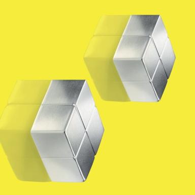 SuperDym-Magnet C10 ExtraStrong silber 20 x 20 x 10 mm, poliertes Aluminium