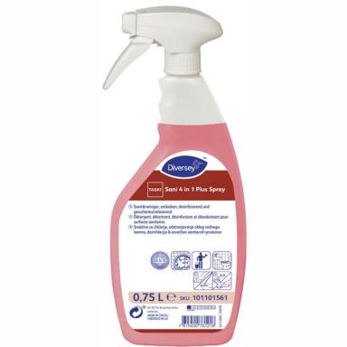 TASKI Sani 4 in 1 Plus Spray | 0,75 Liter Sanitärreiniger, gebrauchsfertig