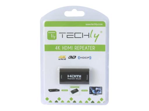 TECHLY HDMI2.0 Repeater, 4K, Signal Verstärker, 40 Meter
