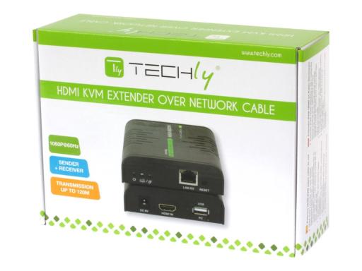 TECHLY HDMI KVM Extender über Netzwerkkabel, 120m